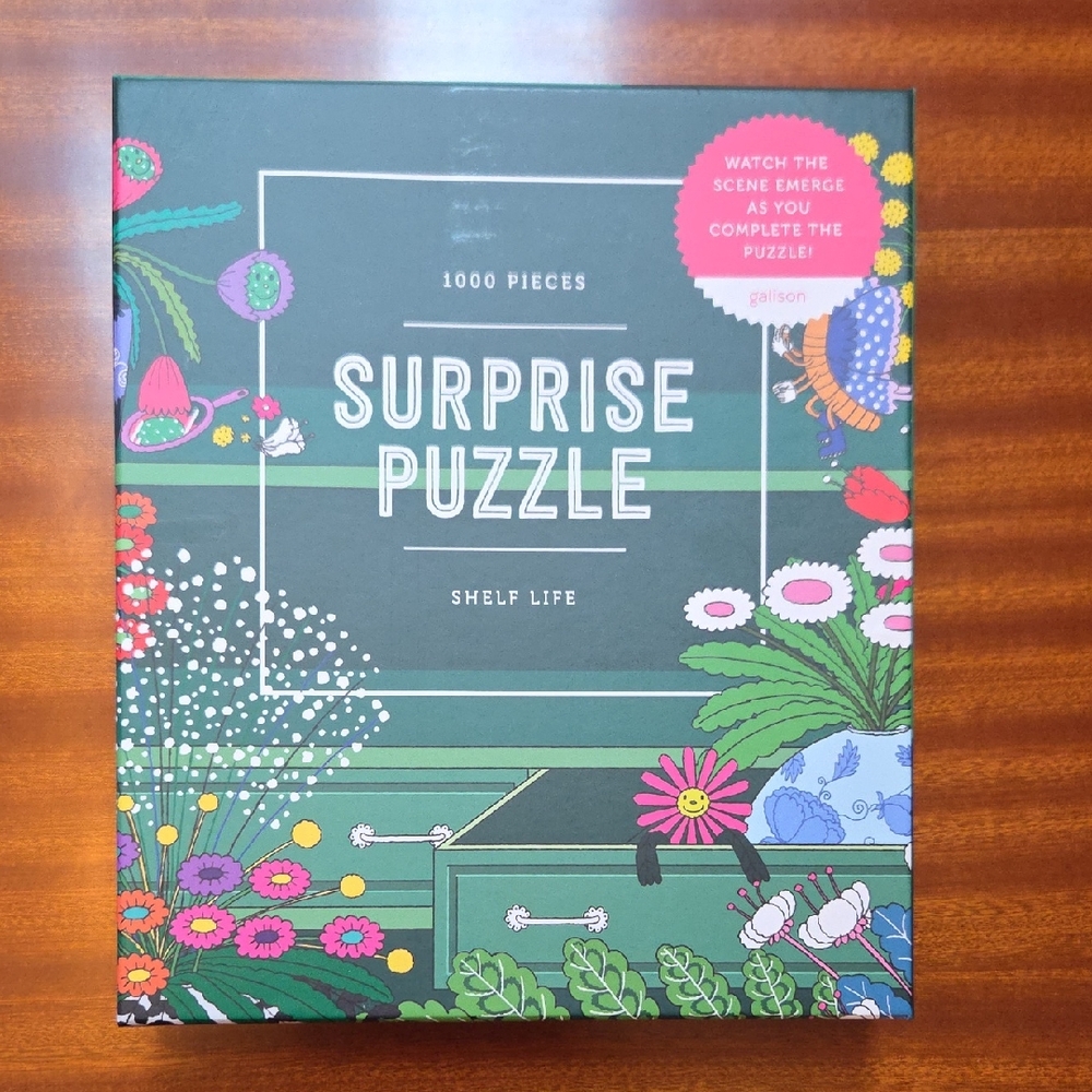 Galison 1000 Piece Surprise Puzzle - Shelf Life